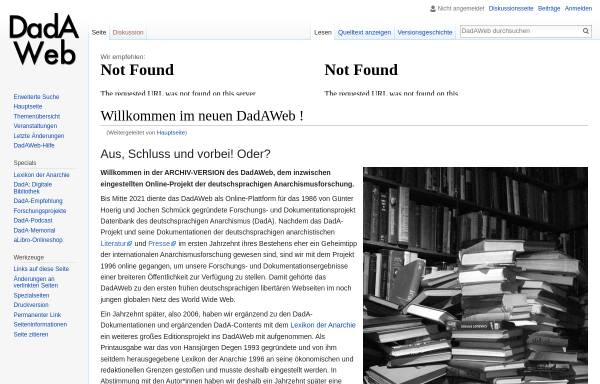 Vorschau von www.dadaweb.de, Anarchismus-Datenbank (DadA)