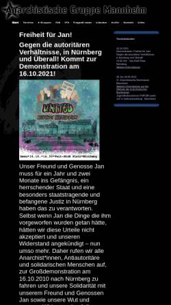Vorschau der mobilen Webseite anarchie-mannheim.de, Anarchistische Gruppe Mannheim