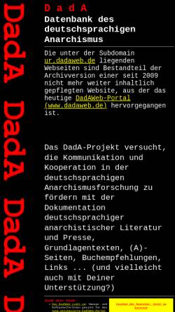 Vorschau der mobilen Webseite www.ur.dadaweb.de, DadAWeb.de: Die Urversion