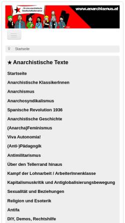 Vorschau der mobilen Webseite www.anarchismus.at, www.anarchismus.at