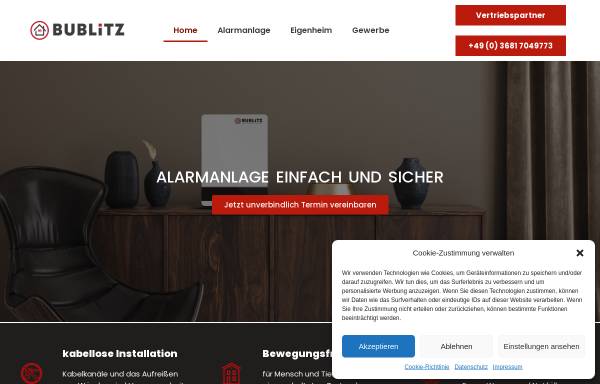 Vorschau von www.bublitz-alarm.de, Werner Bublitz - Sicherheitstechnik