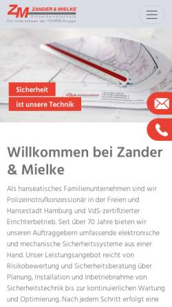 Vorschau der mobilen Webseite zander-mielke.de, Zander & Mielke GmbH & Co. KG