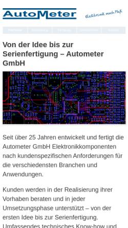 Vorschau der mobilen Webseite www.autometer.de, Autometer GmbH