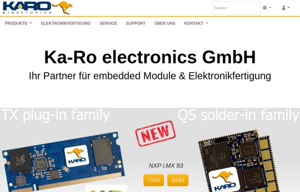 Vorschau von www.karo-electronics.de, Ka-Ro electronics Fertigungsgesellschaft mbH