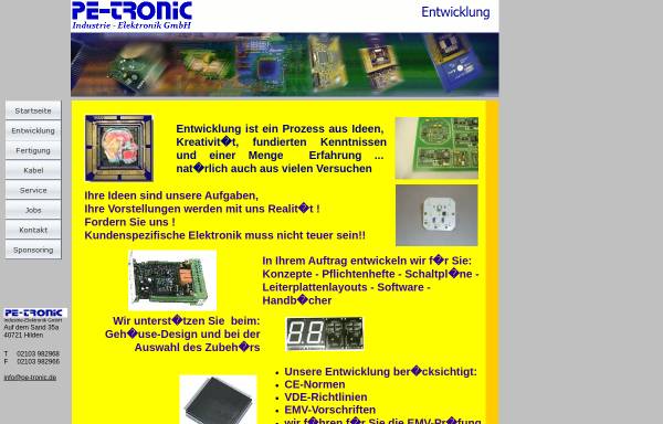 Vorschau von www.pe-tronic.de, PE-tronic Industie-Elektronik GmbH