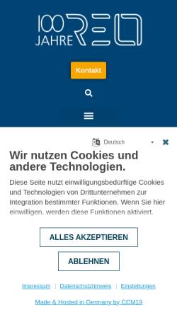 Vorschau der mobilen Webseite www.reo.de, REO AG