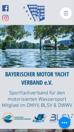 Vorschau der mobilen Webseite www.bmyv.de, Bayerischer Motor Yacht Verband e.V.