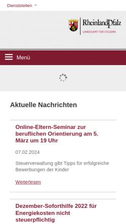 Vorschau der mobilen Webseite www.fin-rlp.de, Oberfinanzdirektion Koblenz