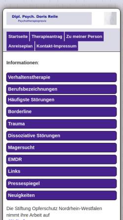 Vorschau der mobilen Webseite www.psy-reile.de, Psychotherapiepraxis Doris Reile