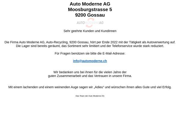 Vorschau von www.automoderne.ch, Auto Moderne AG
