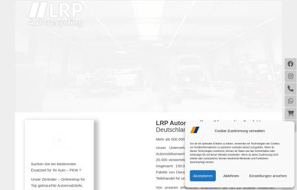 Vorschau von www.lrp-autorecycling-chemnitz.de, LRP Autorecycling GmbH