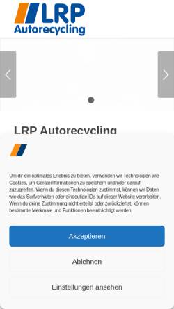 Vorschau der mobilen Webseite www.lrp-autorecycling-chemnitz.de, LRP Autorecycling GmbH
