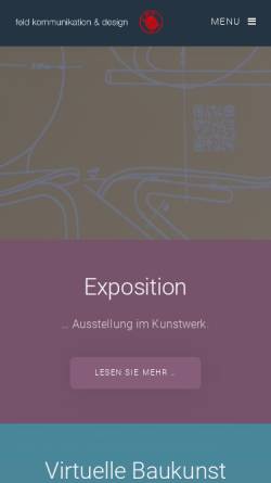 Vorschau der mobilen Webseite fkom.de, Feld Kommunikation und Design