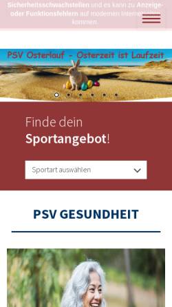 Vorschau der mobilen Webseite www.psv-rostock.de, PSV Rostock