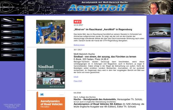 Vorschau von www.aerowolf.de, Aerodynamik mit Wolf-Heinrich Hucho