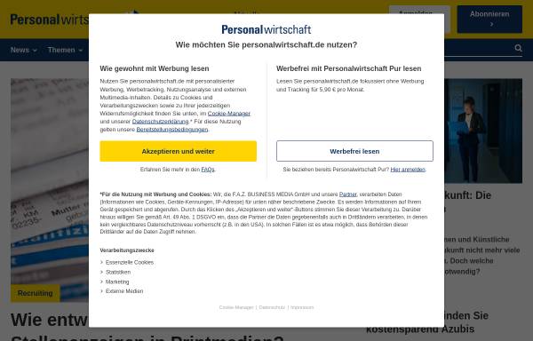 Vorschau von www.personalwirtschaft.de, Personalwirtschaft