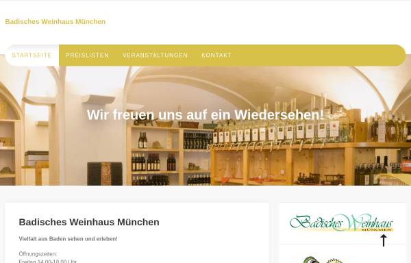 Vorschau von www.badisches-weinhaus-muenchen.de, Badisches Weinhaus, Friedrich Bichlmayer