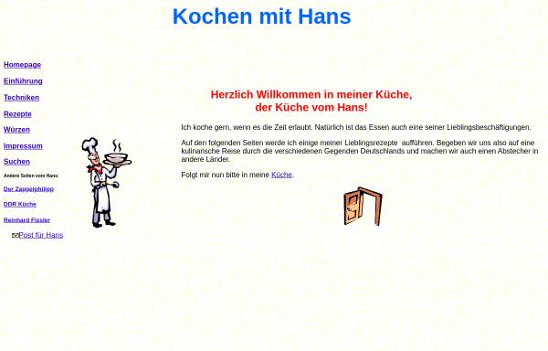 Vorschau von www.hans-kocht.de, Kochen mit Hans