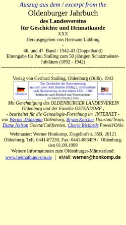 Vorschau der mobilen Webseite www.honkomp.de, Oldenburger Jahrbuch, Zur Geschichte der Auswanderung aus dem alten Amt Damme (Oldbg.)