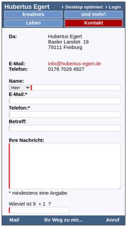 Vorschau der mobilen Webseite www.hubertus-egert.de, Sundes - Hubertus Egert
