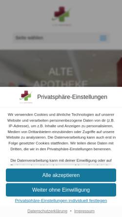 Vorschau der mobilen Webseite www.alteapotheke24.de, Alte Apotheke