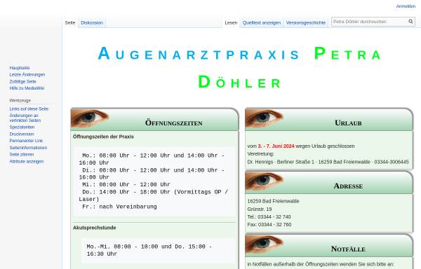 Vorschau von www.petra-doehler.de, Augenarztpraxis Petra Döhler