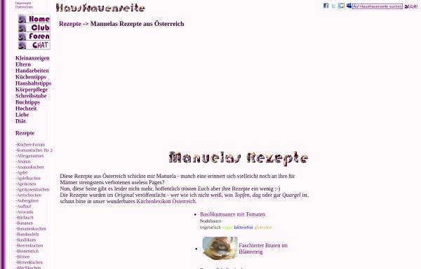Vorschau von www.hausfrauenseite.de, Manuelas Rezepte