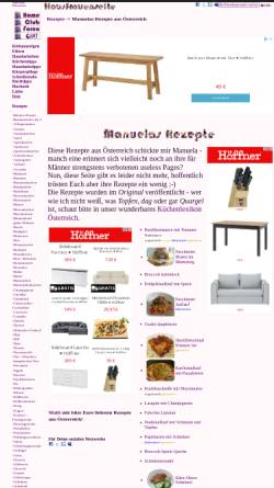 Vorschau der mobilen Webseite www.hausfrauenseite.de, Manuelas Rezepte