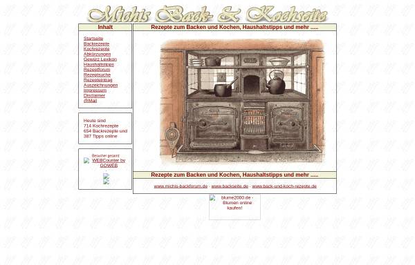 Vorschau von www.michis-backseite.de, Michi's Back- und Kochseite