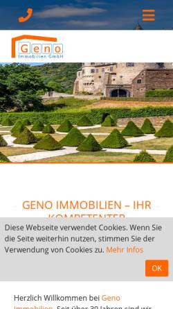 Vorschau der mobilen Webseite www.geno-immobilien.de, Geno Immobilien GmbH