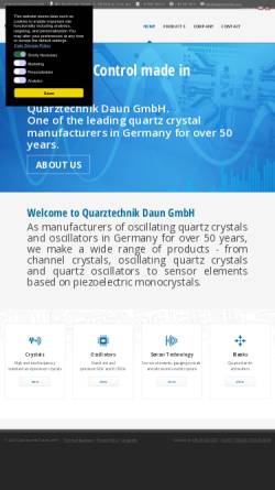 Vorschau der mobilen Webseite www.quarztechnik.com, QT Quarztechnik GmbH