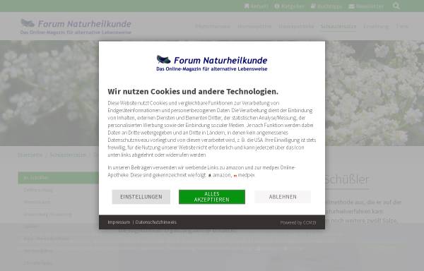 Vorschau von www.forum-naturheilkunde.de, Forum Naturheilkunde - Schüßlersalze