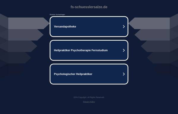 Vorschau von www.fs-schuesslersalze.de, Schüßlersalze einfach erklärt