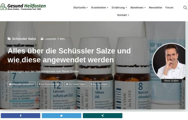 Vorschau von www.gesund-heilfasten.de, Schüssler Salze
