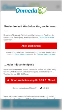 Vorschau der mobilen Webseite www.onmeda.de, Unterkühlung und Erfrierung