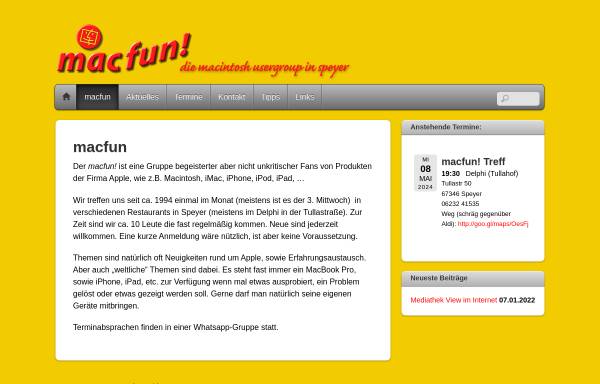 Vorschau von www.macfun.de, Macfun - Apple-Usergroup im Rhein-Neckar-Raum