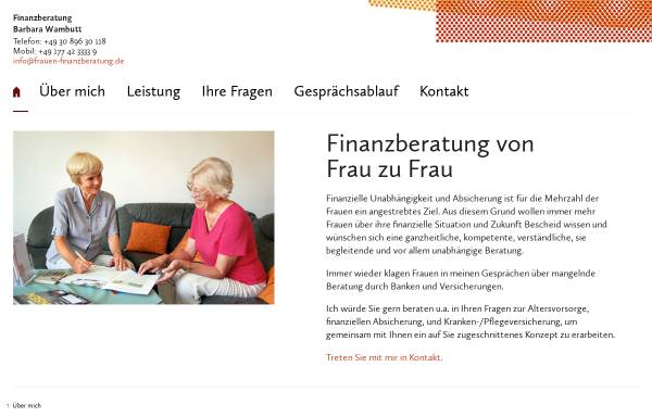 Vorschau von www.frauen-finanzberatung.de, Finesse - Die unabhängige Frauen-Finanzberatung