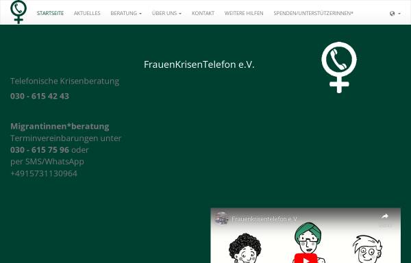 Vorschau von www.frauenkrisentelefon.de, Frauenkrisentelefon