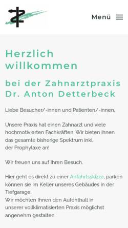 Vorschau der mobilen Webseite www.detterbeck.de, Dr. Detterbeck und Dr. Huber
