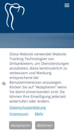 Vorschau der mobilen Webseite www.praxis-dr-pecher.de, Dr. med. dent. Franz R. Pecher