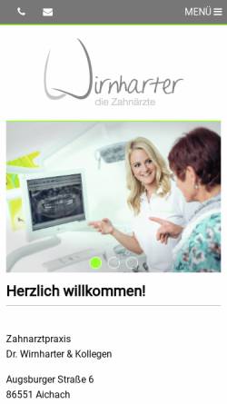 Vorschau der mobilen Webseite www.dr-wirnharter.de, Dres. Julius und Stephanie Wirnharter