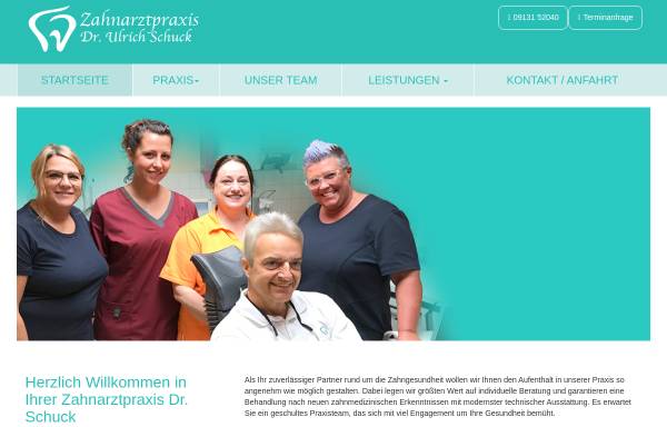 Vorschau von www.zahnarzt-dr-schuck.de, Dr. Ulrich Schuck