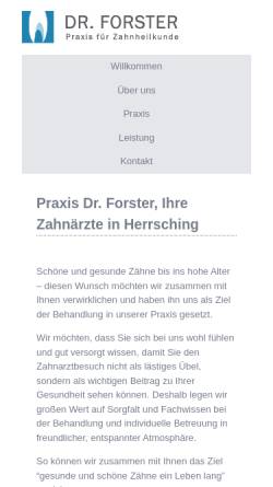 Vorschau der mobilen Webseite www.dr-forster.com, Forster, Konrad Dr.