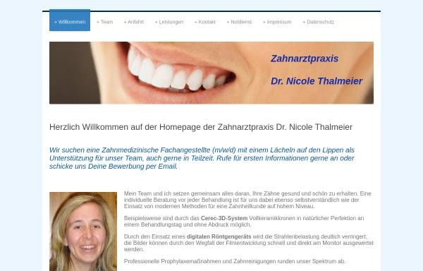 Vorschau von www.dr-nicole-thalmeier.de, Praxis Dr. Nicole Thalmeier