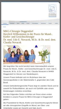 Vorschau der mobilen Webseite www.mkgchirurgie-deggendorf.de, Udo E. Novacek