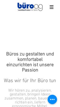 Vorschau der mobilen Webseite www.buero-ag.ch, Büro AG