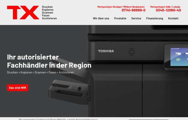 Vorschau von txkommunikation.de, Kommunikationsgesellschaft für Kopie und Textverarbeitung mbH