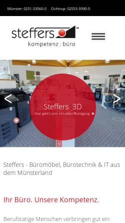 Vorschau der mobilen Webseite www.steffers.de, Steffers GmbH