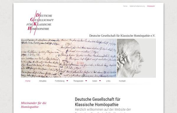 Vorschau von www.dgkh-homoeopathie.de, DGKH - Deutsche Gesellschaft für Klassische Homöopathie e.V.