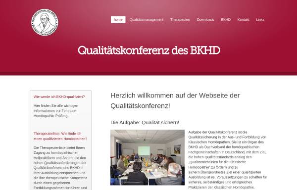 Vorschau von www.bkhd-zweckbetrieb.de, Qualitätskonferenz des Bundes Klassischer Heilpraktiker